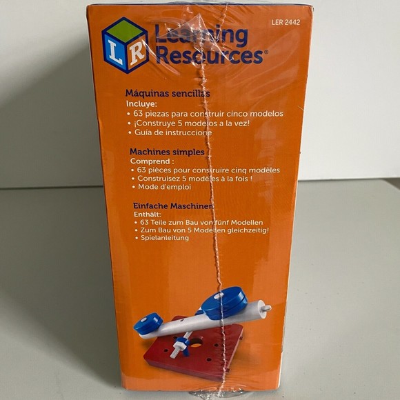 Simple Machines STEM Kids Physics 5-in1 Set Learning Resources 63 Pieces NEW - Picture 5 of 6